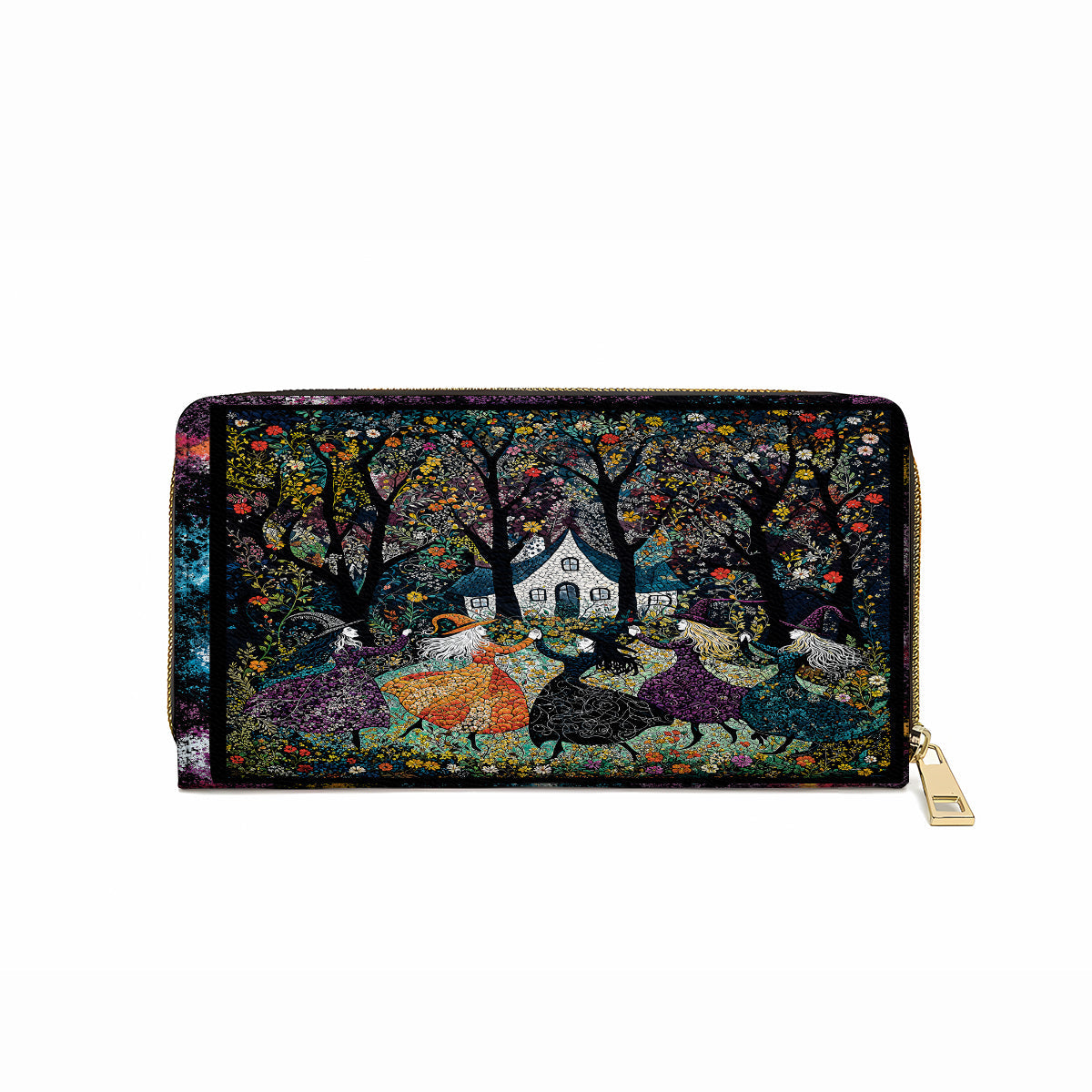  Leather Clutch Purse With Wristlet Strap Handle Beautiful Witchy Woman