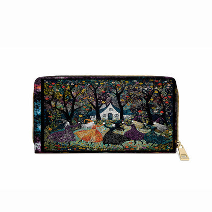  Leather Clutch Purse With Wristlet Strap Handle Beautiful Witchy Woman
