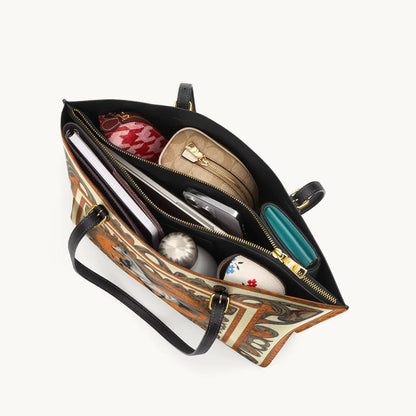  Amber Gallop Leather Tote Bag