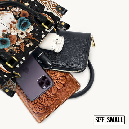  Floral Longhorn Spirit Leather Bag