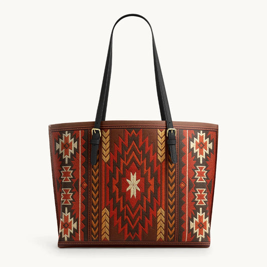 Blazing Star Leather Tote Bag