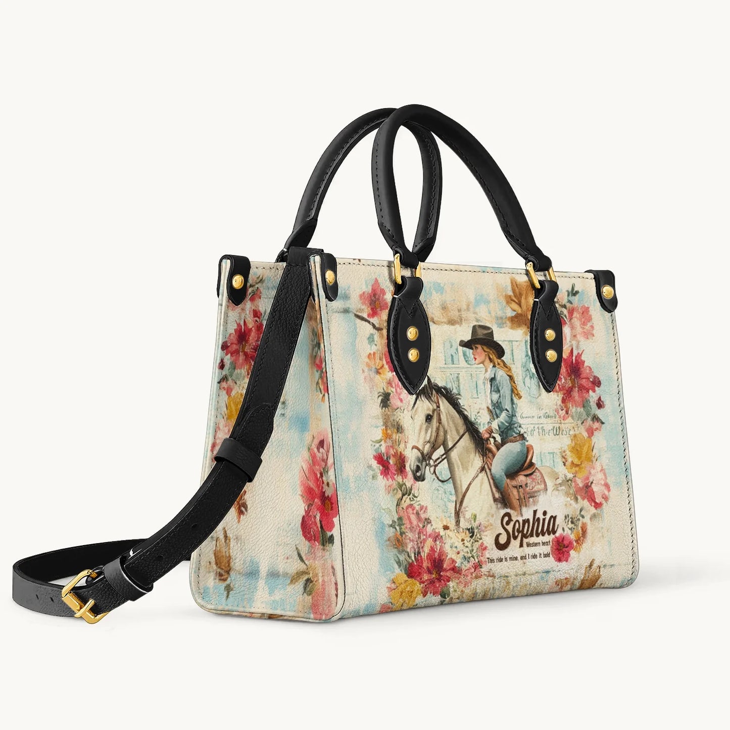  Personalized Wild Grace Leather Bag