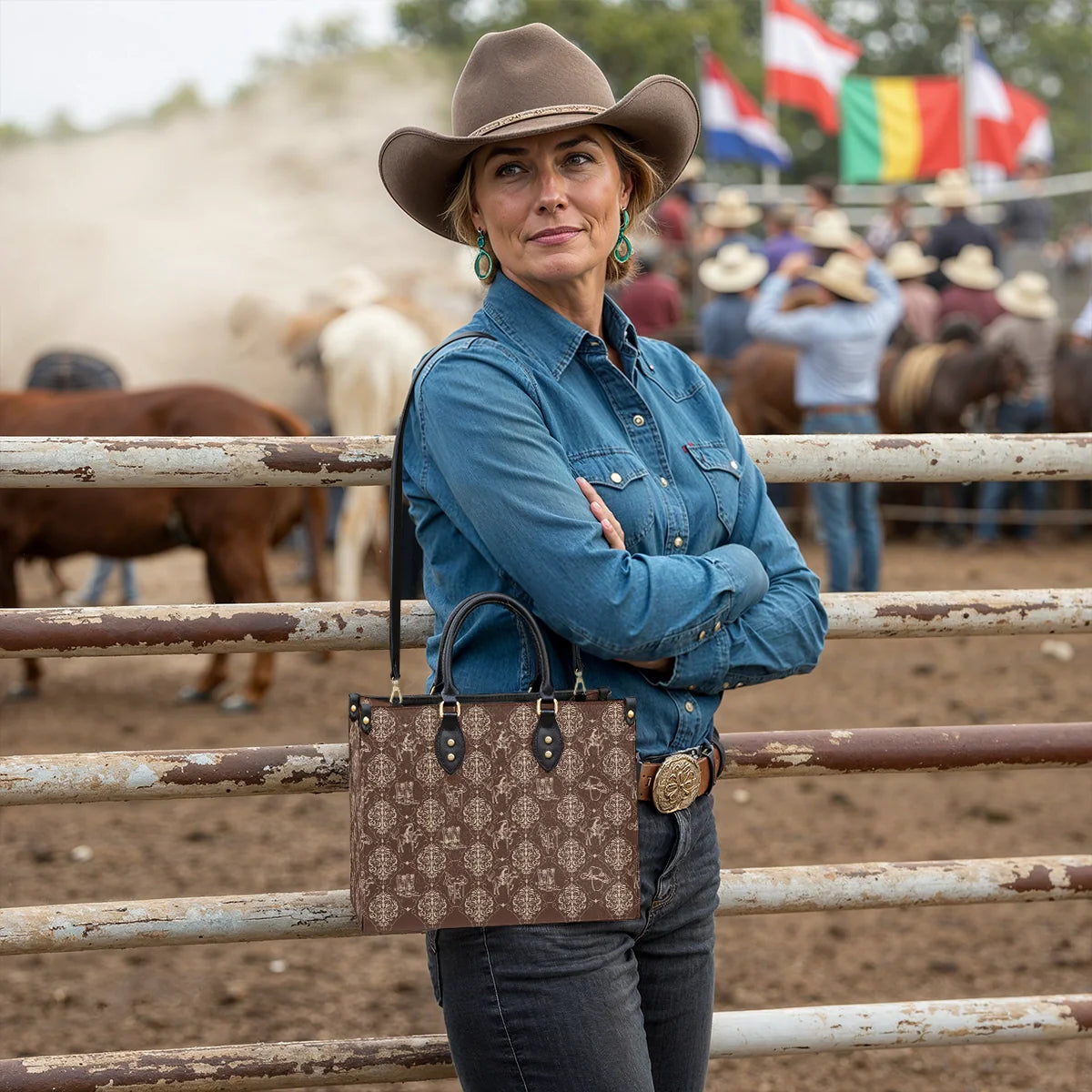  Bronco Baroque Leather Bag