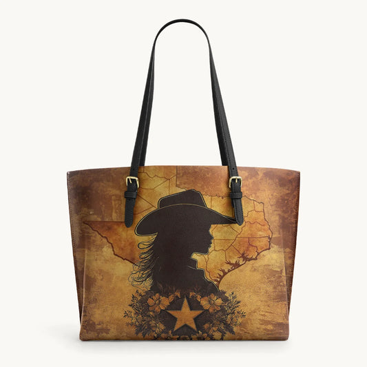  Texas Cowgirl Soul Leather Tote Bag