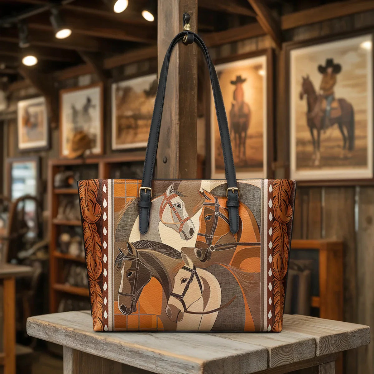  Bridle & Burnt Clay Leather Tote Bag