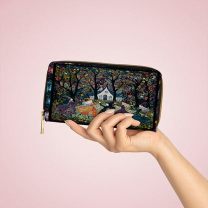  Leather Clutch Purse With Wristlet Strap Handle Beautiful Witchy Woman