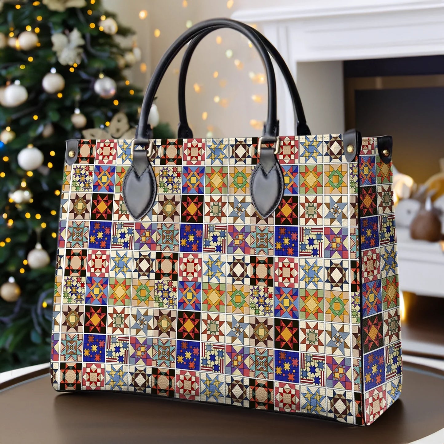  Leather Bag Star Quilting Block