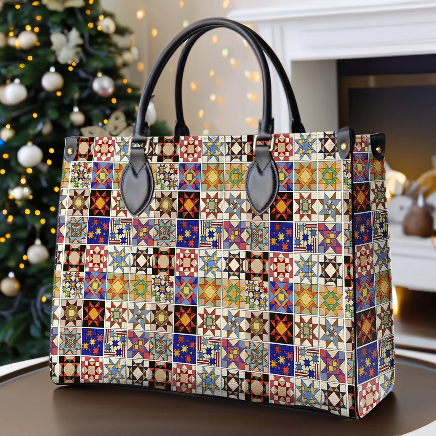  Leather Bag Star Quilting Block