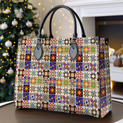  Leather Bag Star Quilting Block