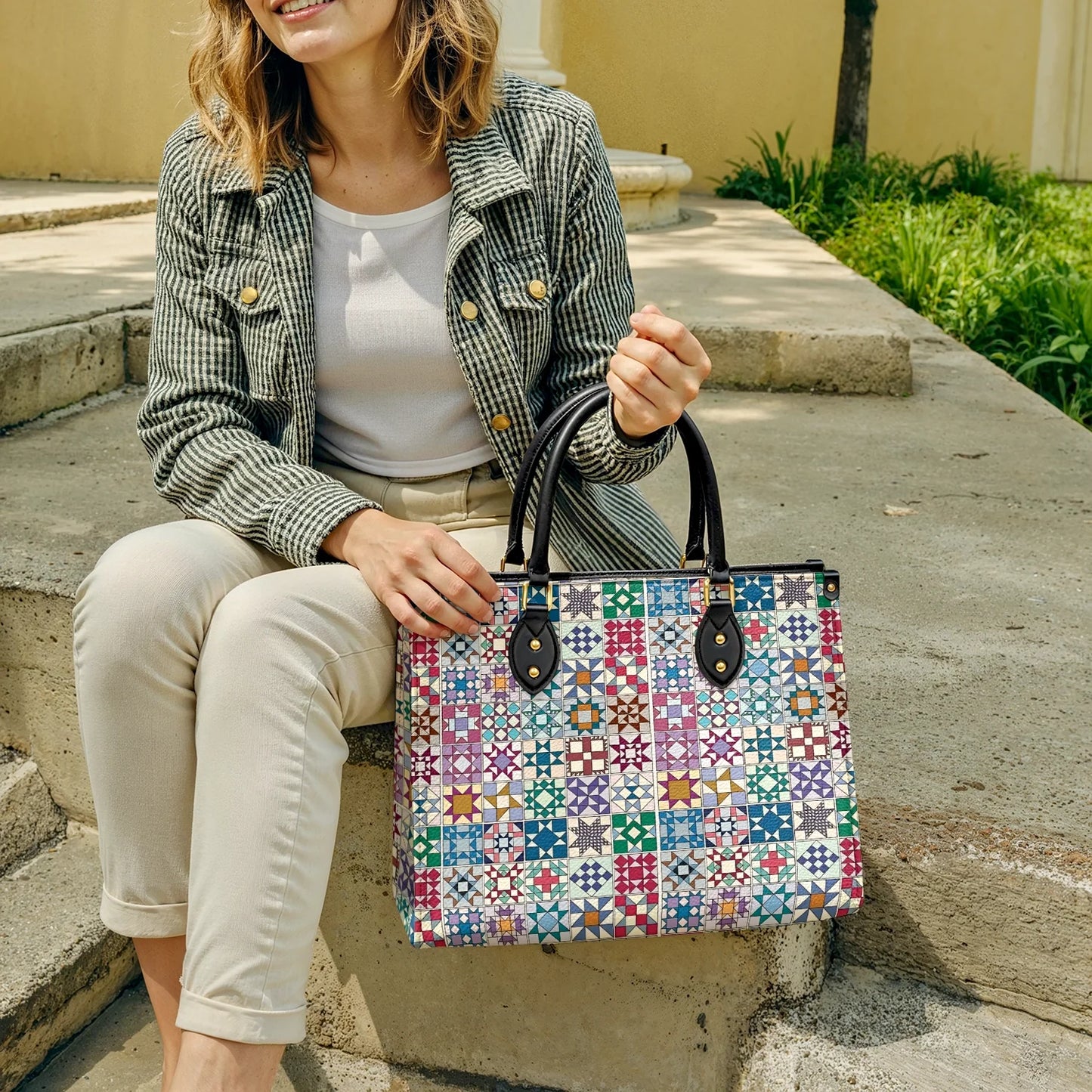  Leather Bag Traditional Quilting Blocks