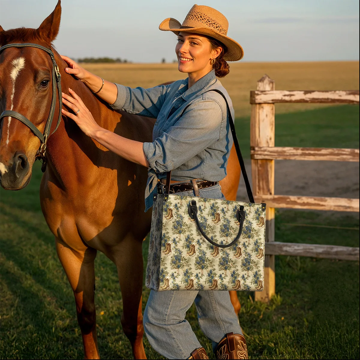  Texan Bloom Leather Bag