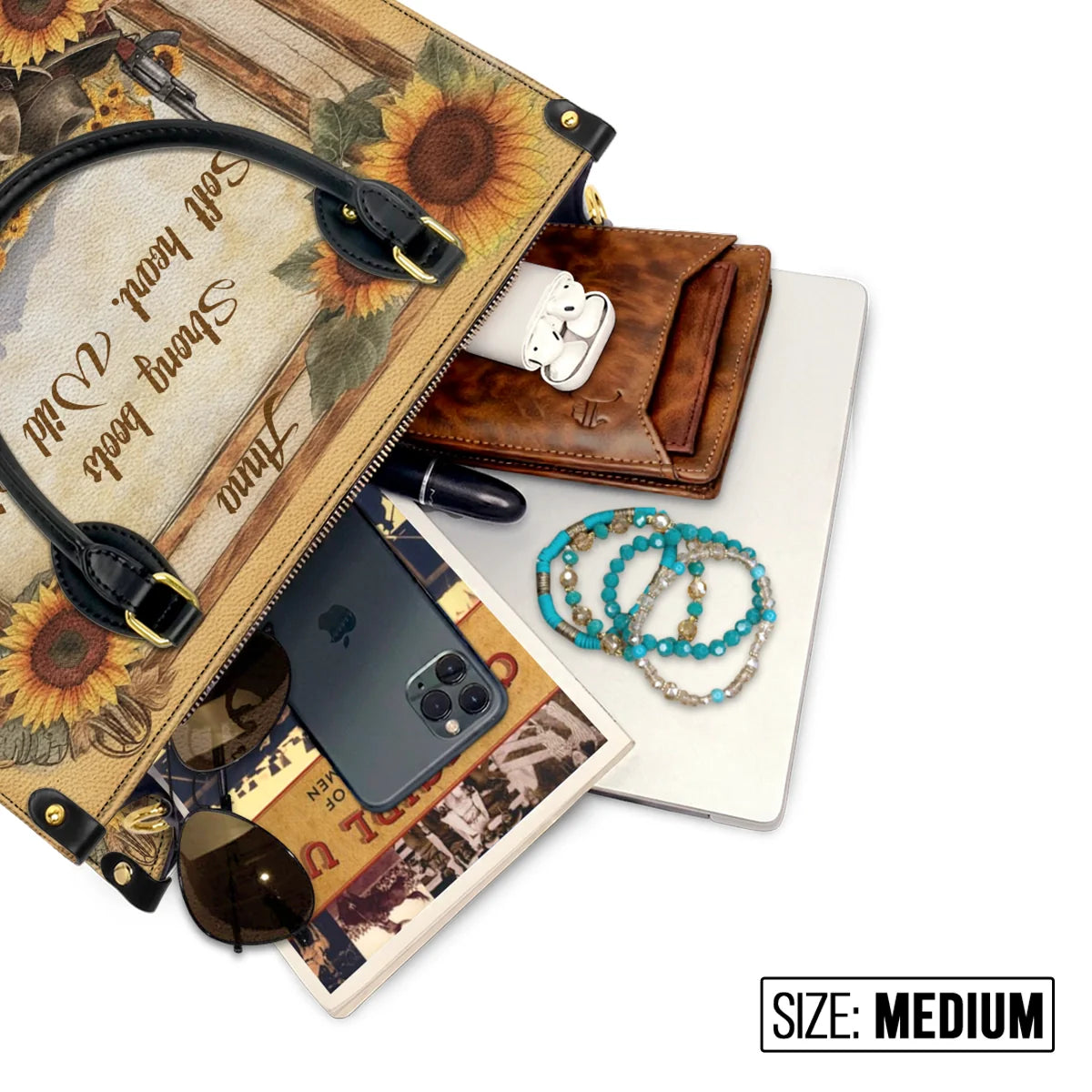  Personalized Wild Spirit Bloom Leather Bag