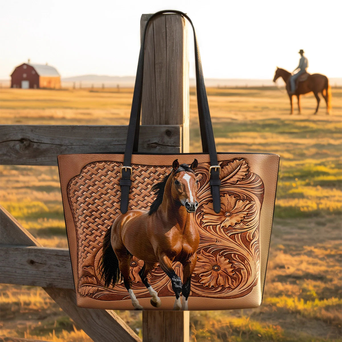  Horse Legacy Leather Tote Bag