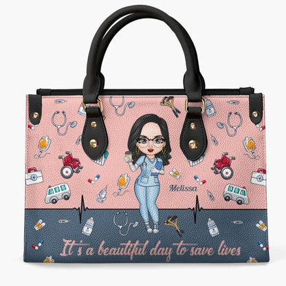 Leather Bag Gift For Nurse - She Believed She Could So She Did Personalized