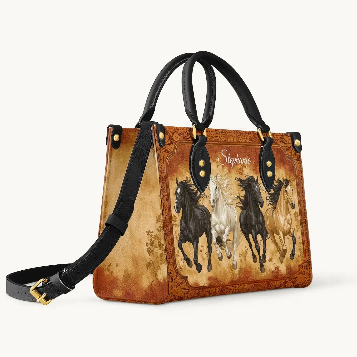  Personalized Galloping Horse Legacy Leather Bag
