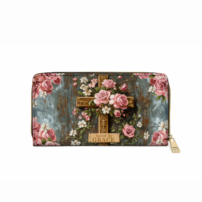  Leather Clutch Purse With Wristlet Strap Handle Saved The Grace