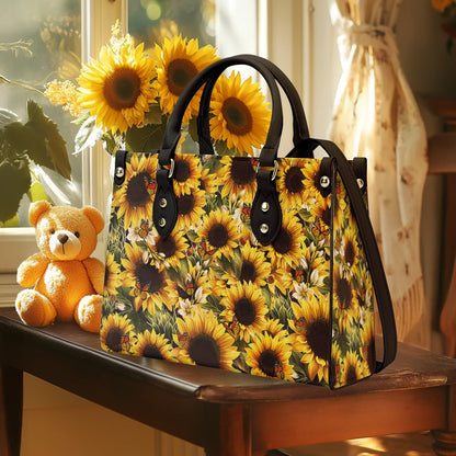  Leather Bag Shine Gorgeous Sunflower