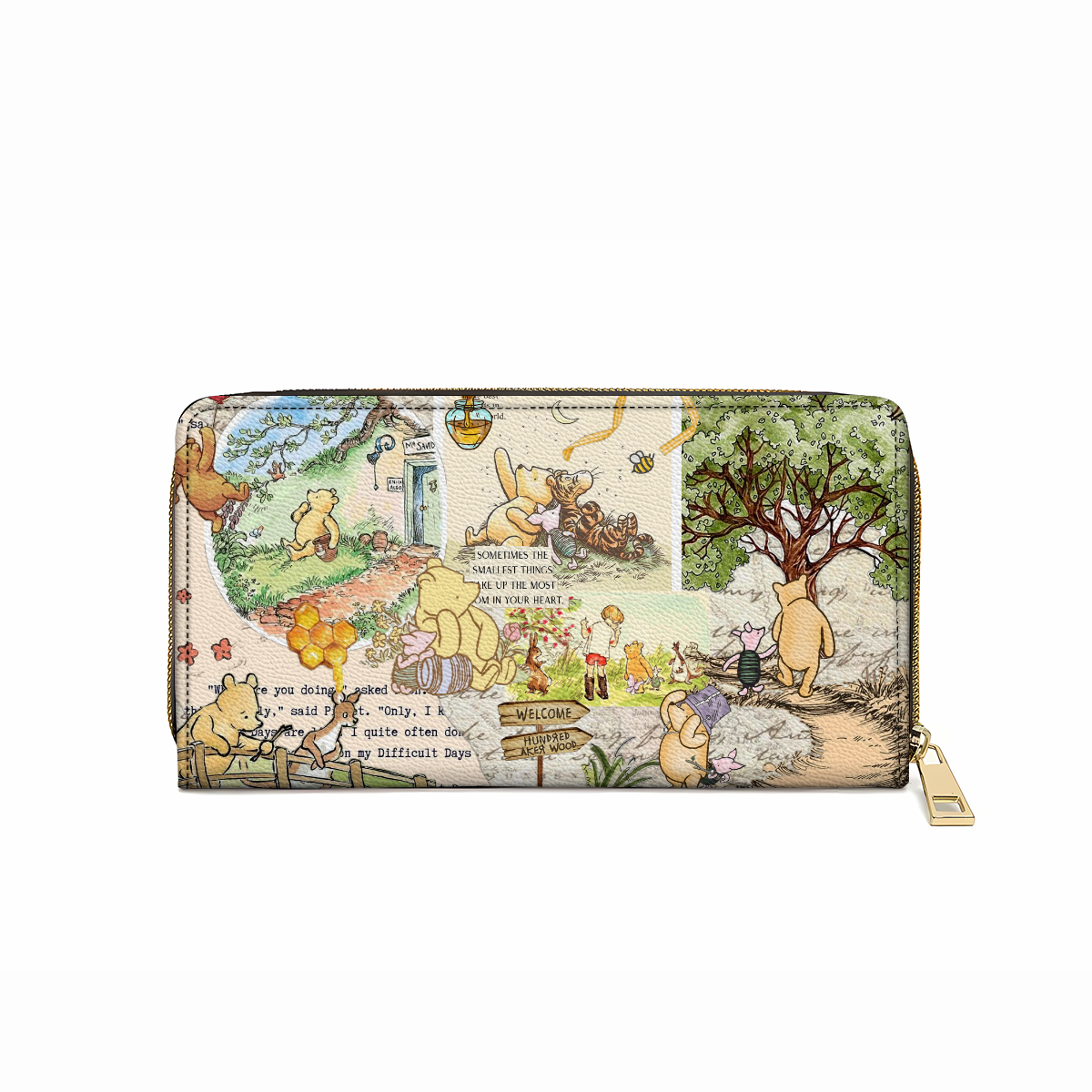  Leather Clutch Purse With Wristlet Strap Handle Forest Dreams