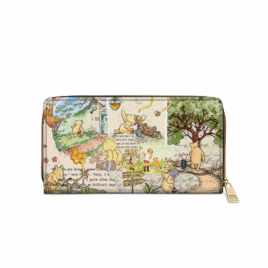  Leather Clutch Purse With Wristlet Strap Handle Forest Dreams