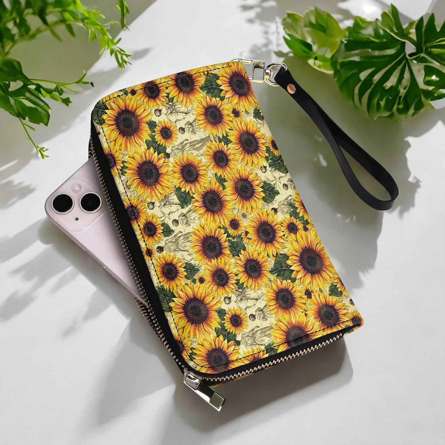  Leather Clutch Purse Sunflower Legacy - Grandma, Mom & Daughter Edition