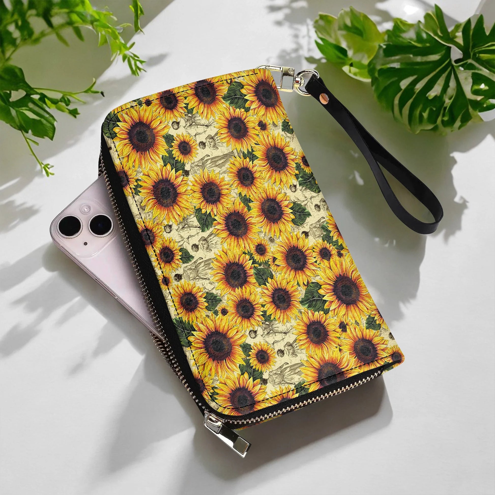  Leather Clutch Purse Sunflower Legacy - Grandma, Mom & Daughter Edition