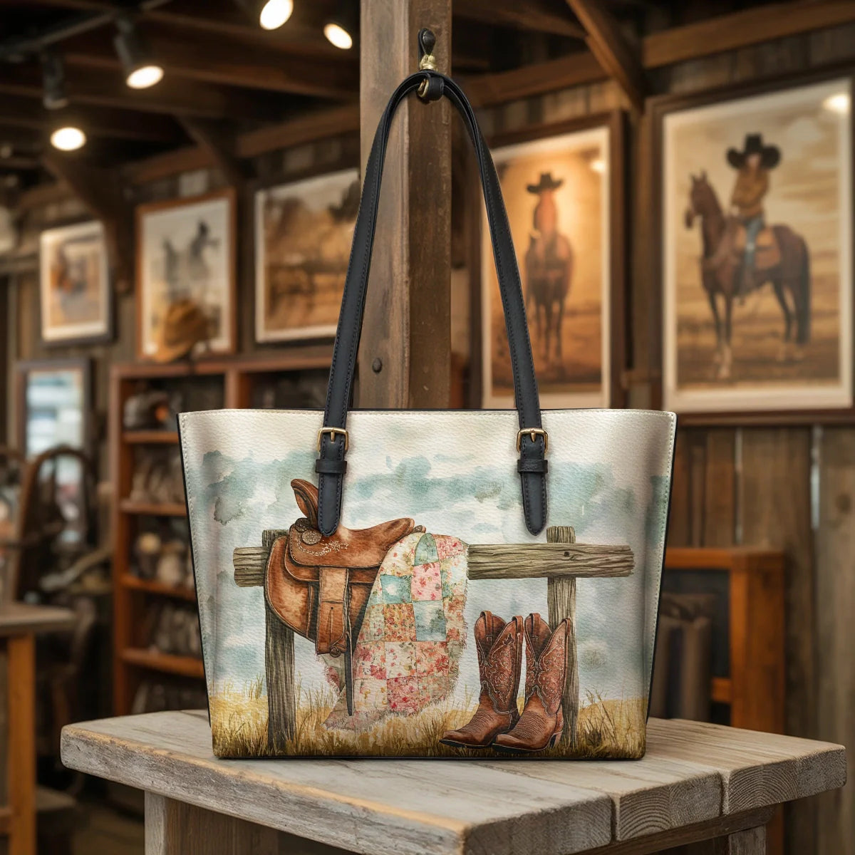  Prairie Rest Leather Tote Bag
