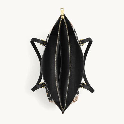  Floral Longhorn Spirit Leather Tote Bag