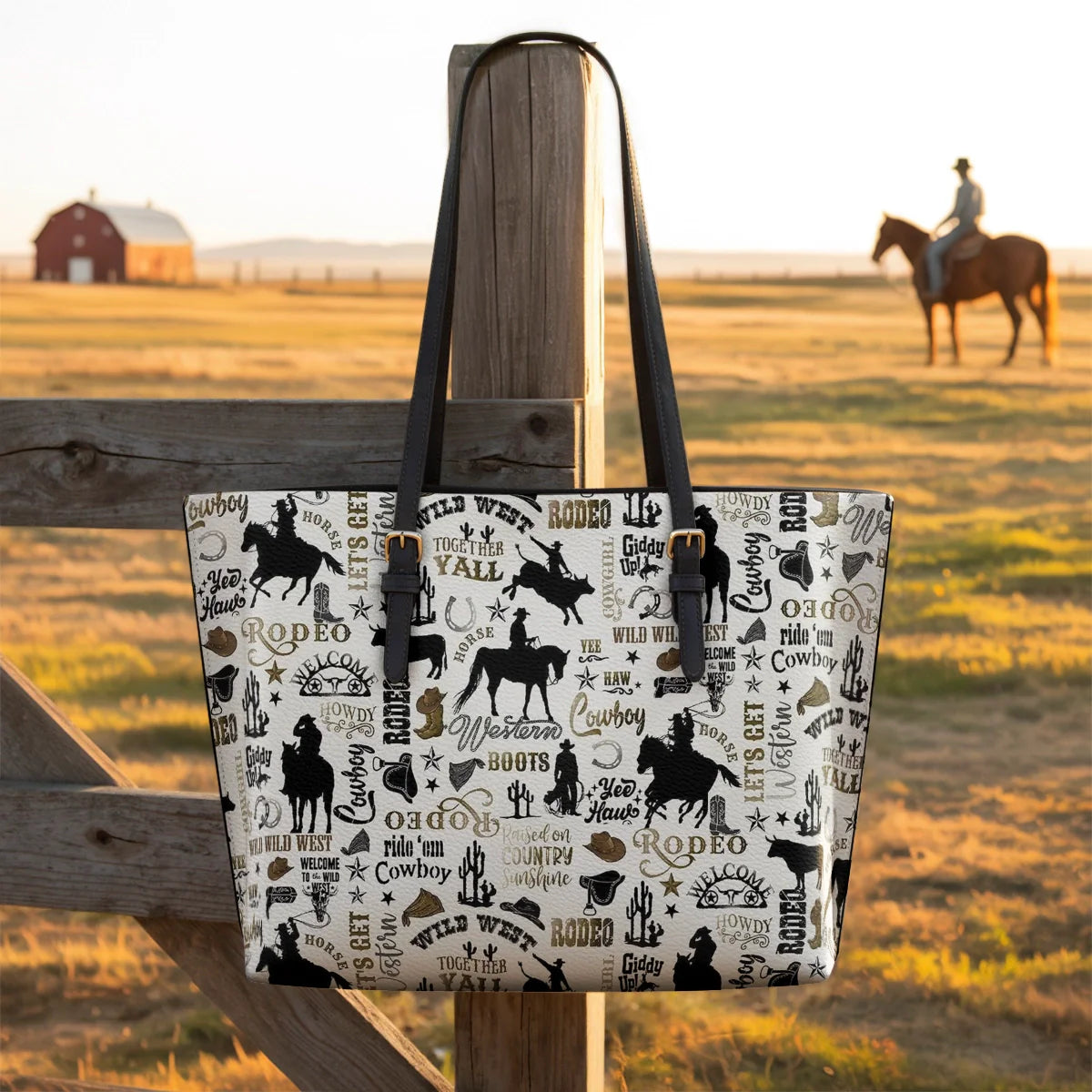  Rodeo Spirit Leather Tote Bag