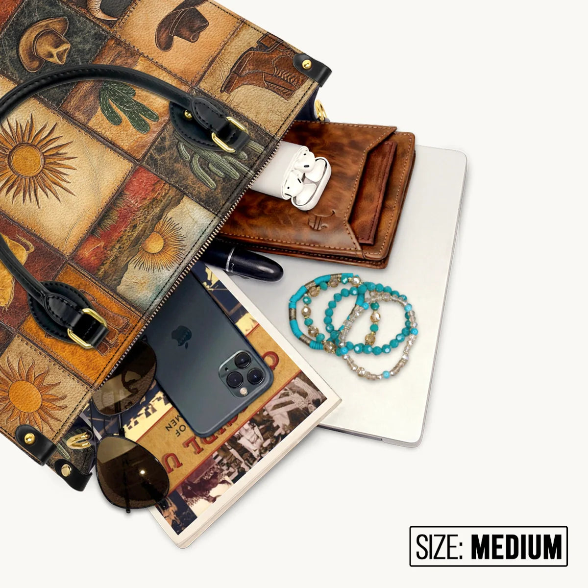  Western Mosaic Leather Bag