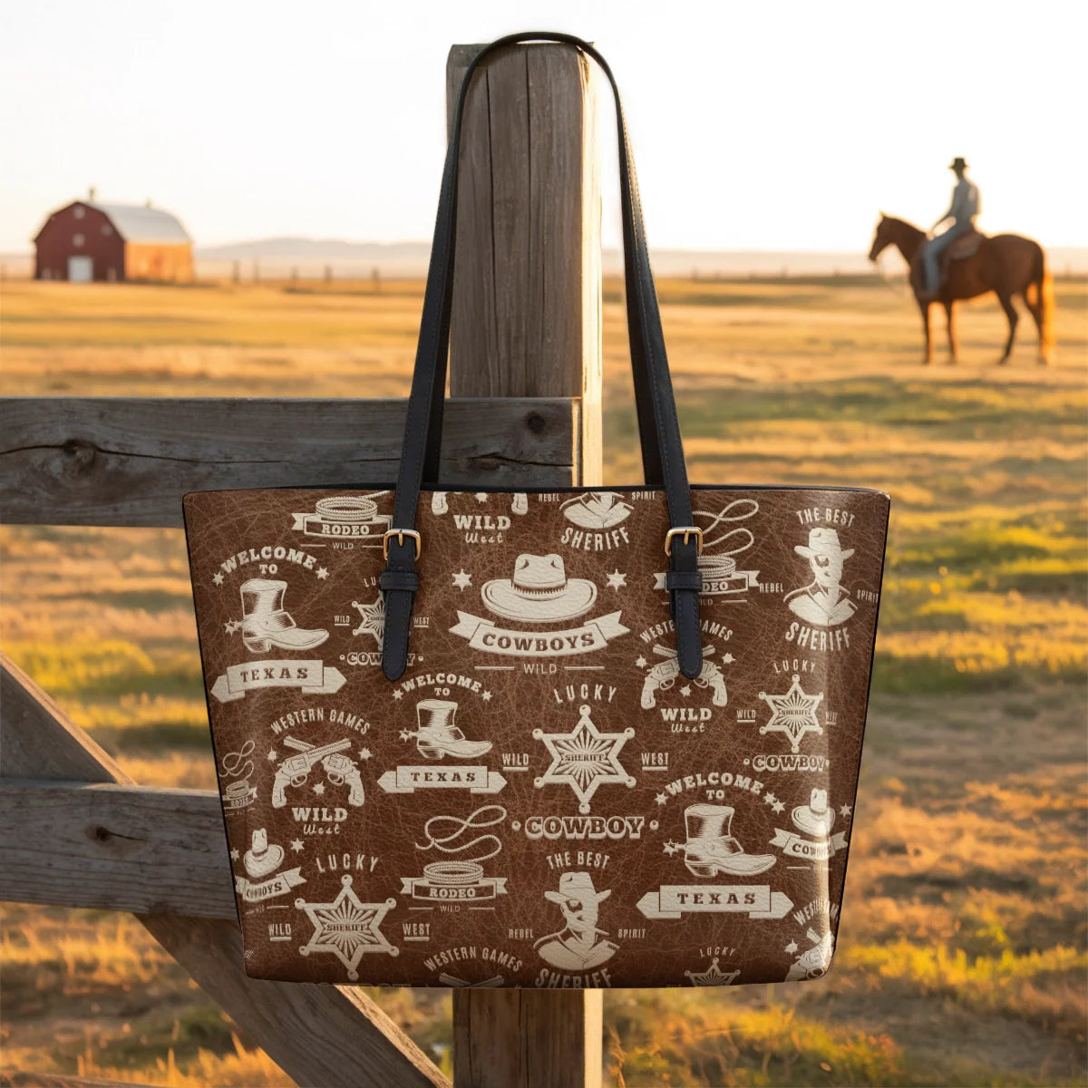  Cowboy Heritage Leather Tote Bag