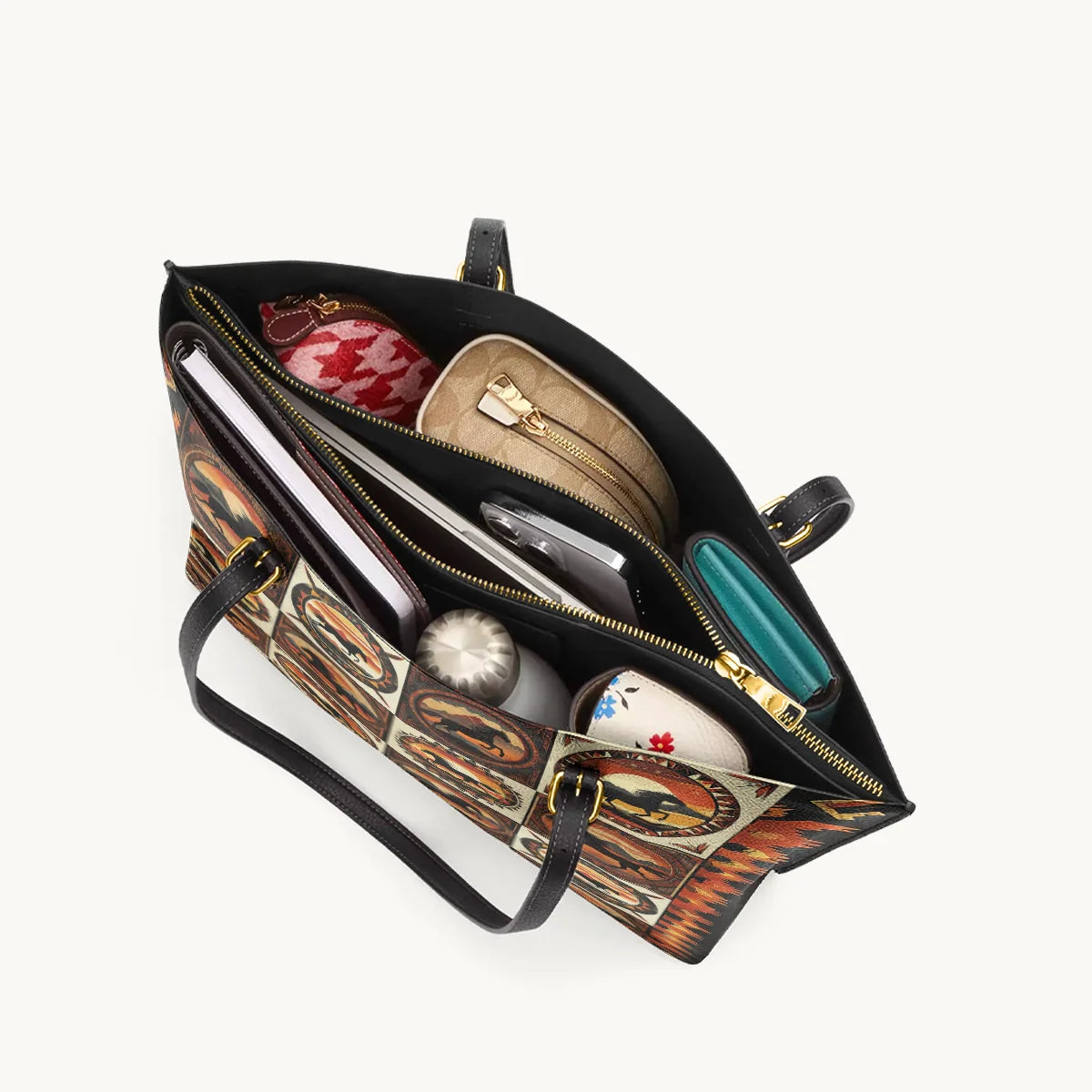  Twilight Mustang Leather Tote Bag
