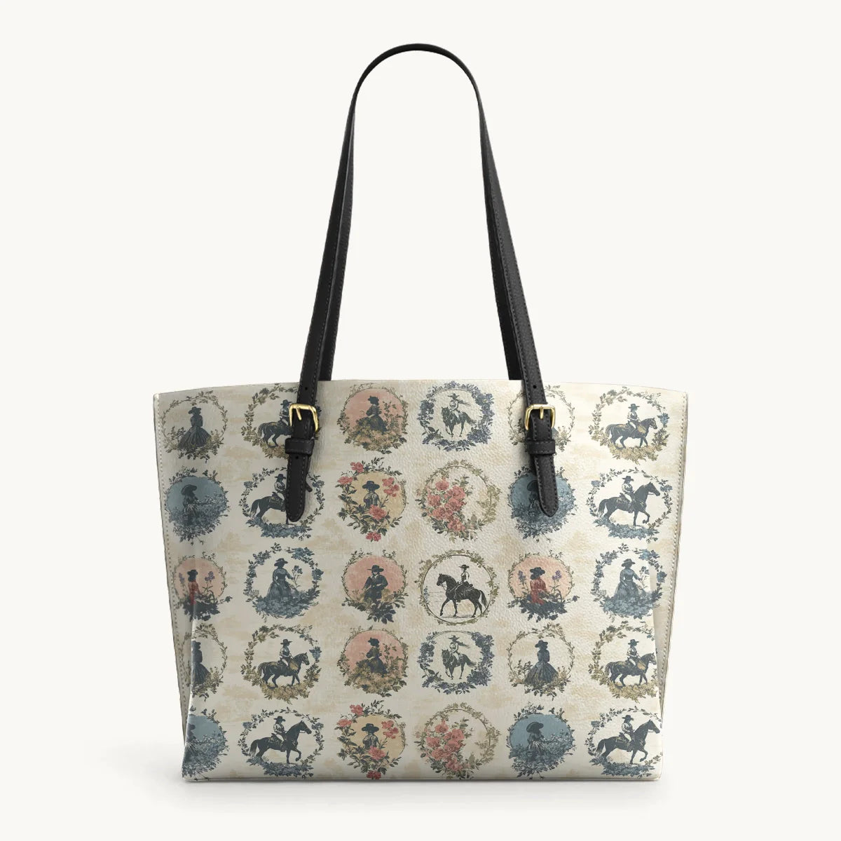  Echoes of Courtship Leather Tote Bag
