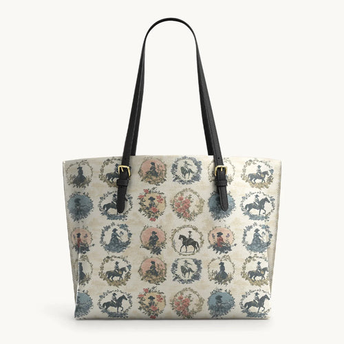  Echoes of Courtship Leather Tote Bag
