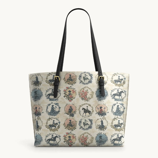  Echoes of Courtship Leather Tote Bag