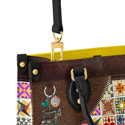 Leather Bag Personalize Quilt Blocks