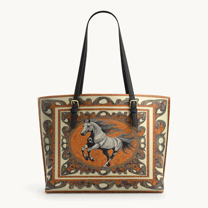  Amber Gallop Leather Tote Bag