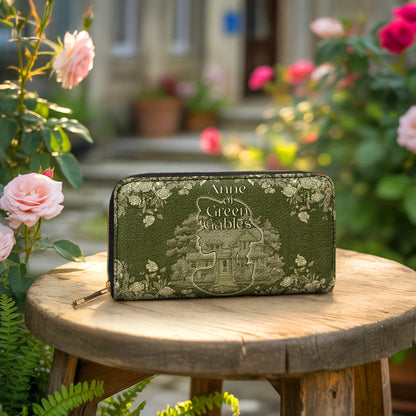  Leather Clutch Purse With Wristlet Strap Handle Green Gables Dreamer