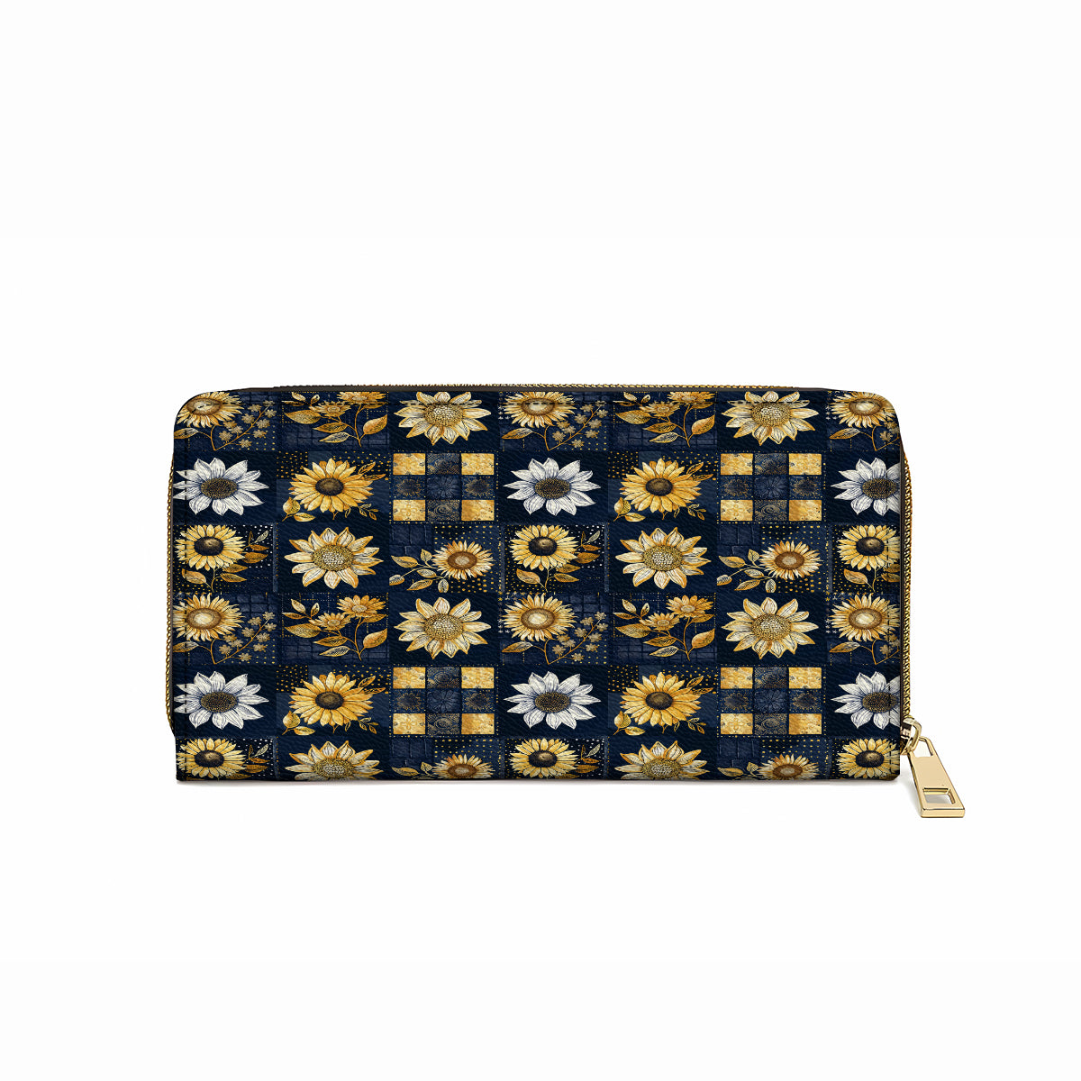  Leather Clutch Purse With Wristlet Strap Handle Inelegance Sunflowers