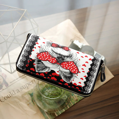  Leather Clutch Purse With Wristlet Strap Handle Yorkshire Love Paws