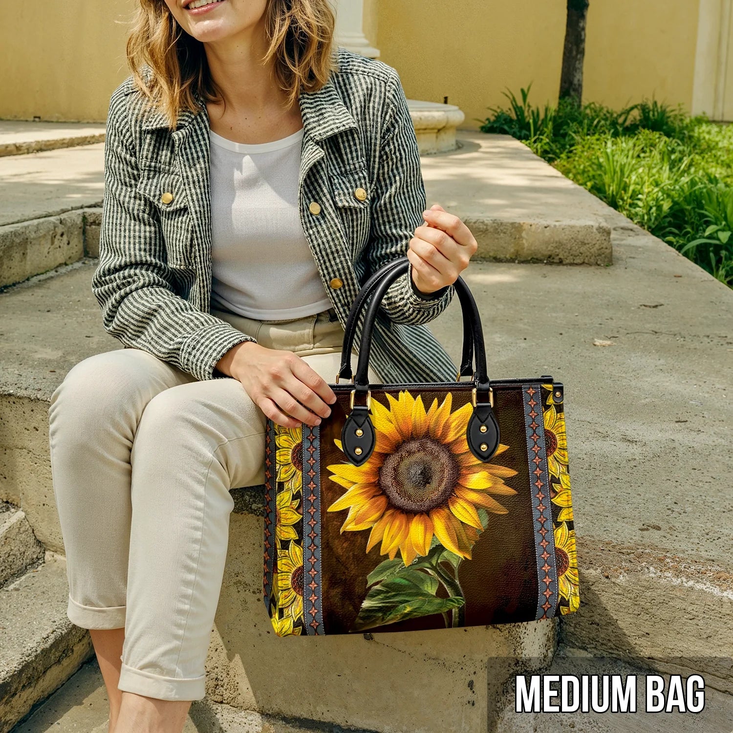  Leather Bag Sunflower Faith Hope
