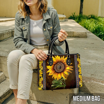  Leather Bag Sunflower Faith Hope