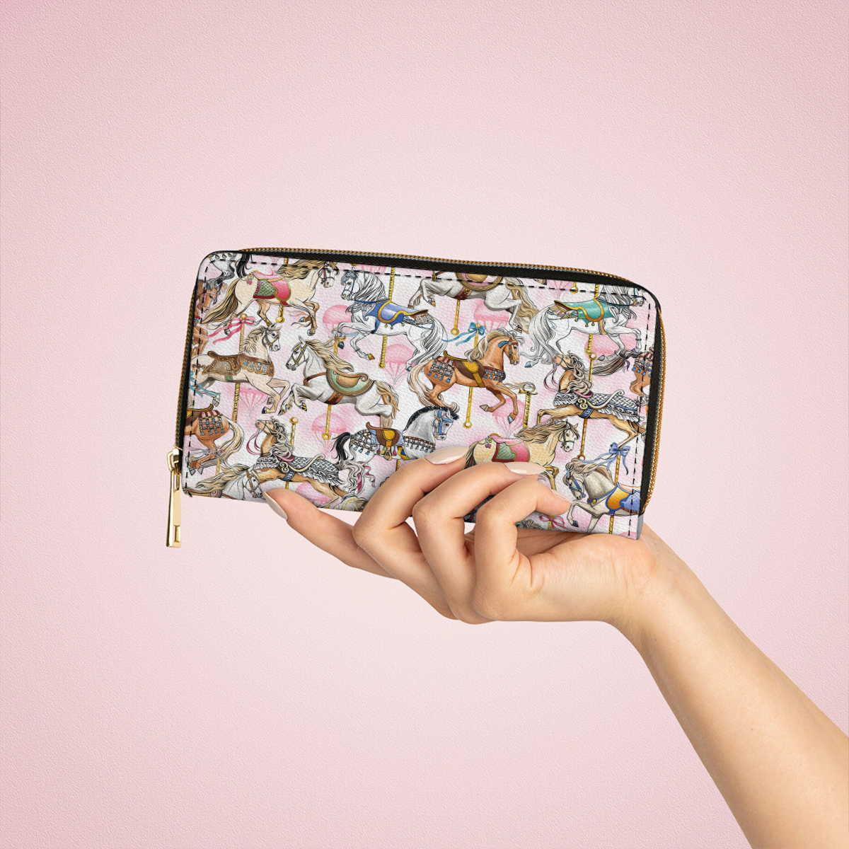  Leather Clutch Purse With Wristlet Strap Handle Carousel Elegance