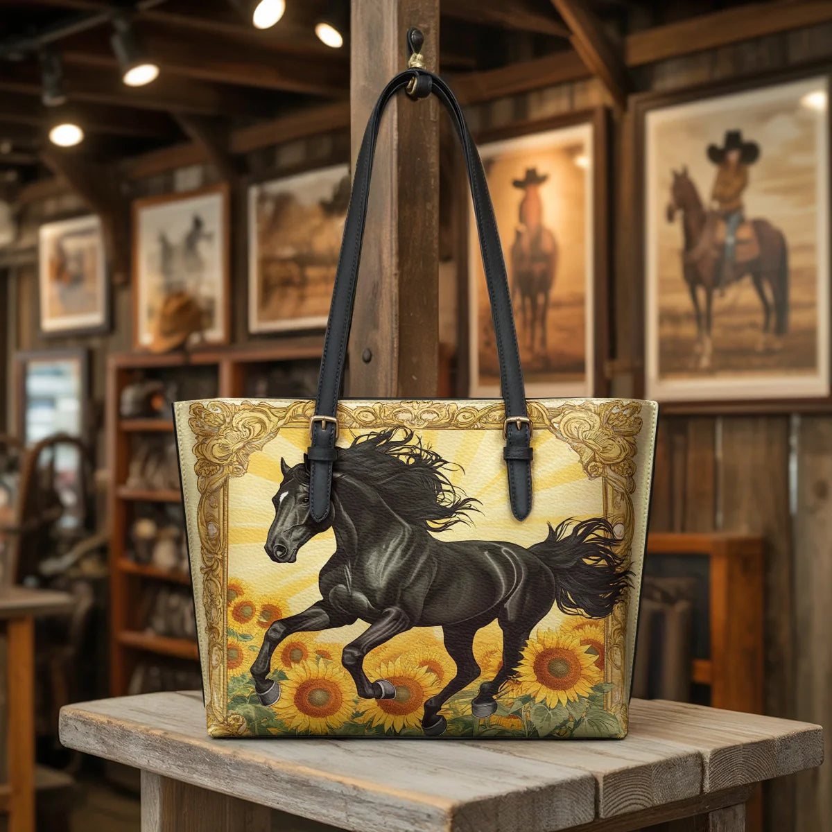  Sunfire Gallop Leather Tote Bag