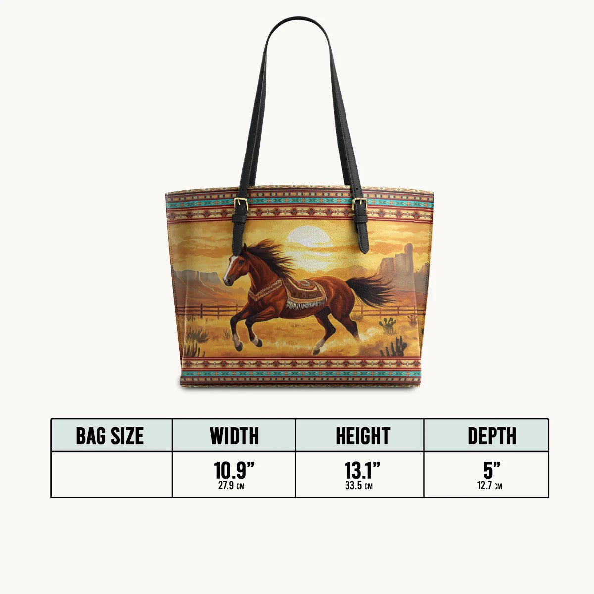  Spirit Horse Leather Tote Bag