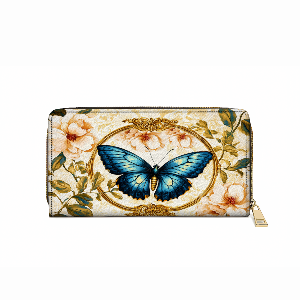  Leather Clutch Purse With Wristlet Strap Handle Regency Blossom Heritage
