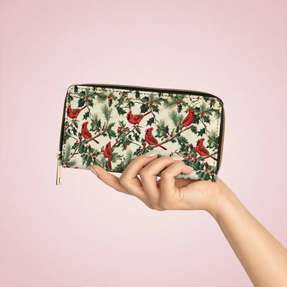  Leather Clutch Purse With Wristlet Strap Handle Cardinal Bliss