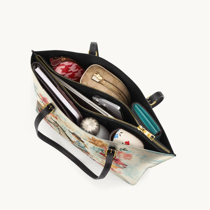  Personalized Wild Grace Leather Tote Bag