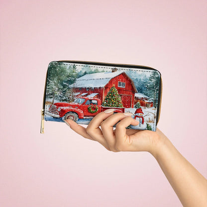  Leather Clutch Purse With Wristlet Strap Festive Farm