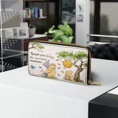  Leather Clutch Purse With Wristlet Strap Handle Sweet Moments