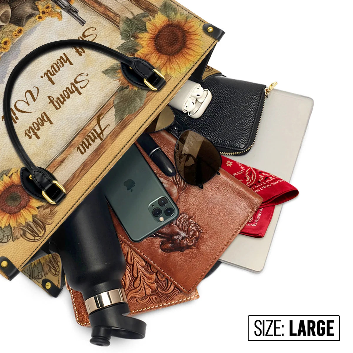  Personalized Wild Spirit Bloom Leather Bag